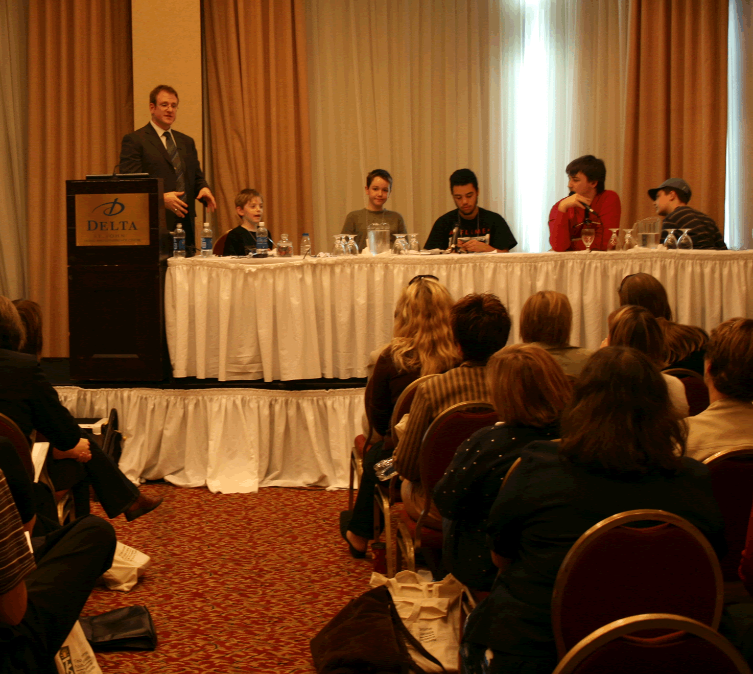 Moderating a youth panel for the Educator's Track of the 2008 TSFC Conference (Newfoundland, Canada)